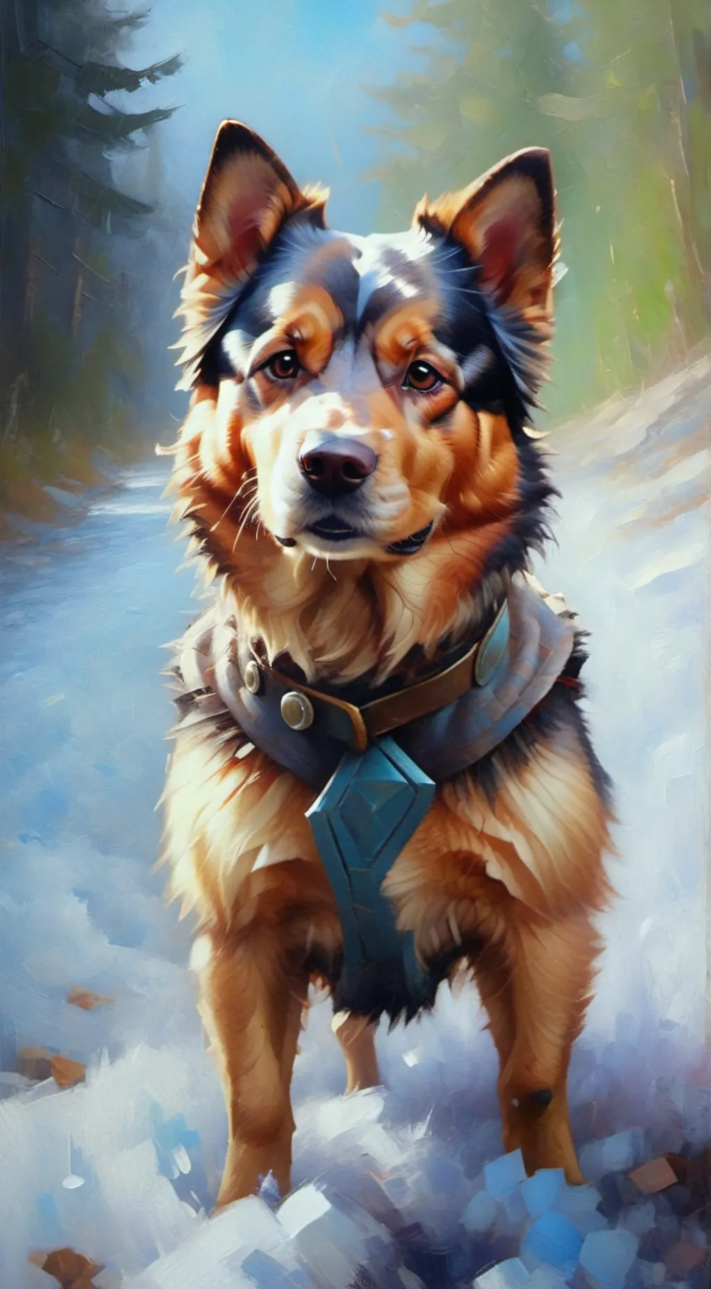 ai character: puppy background