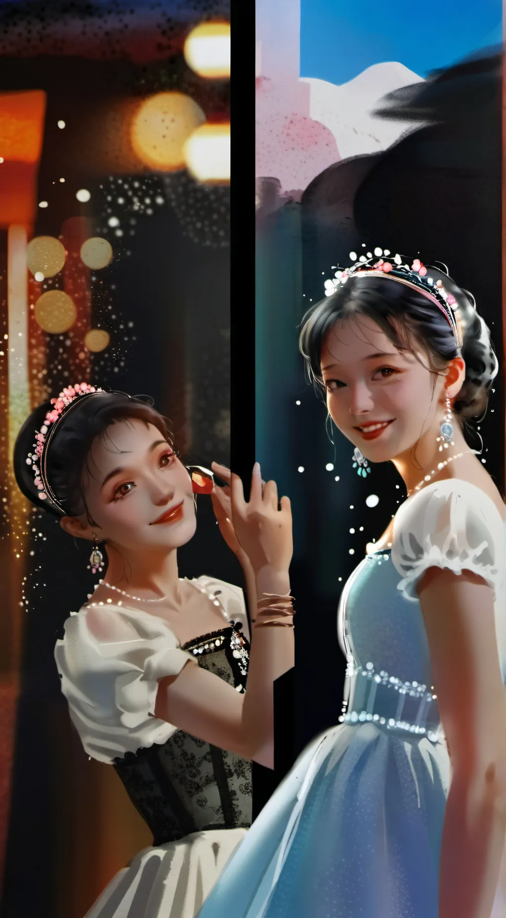 ai character: Two sis background