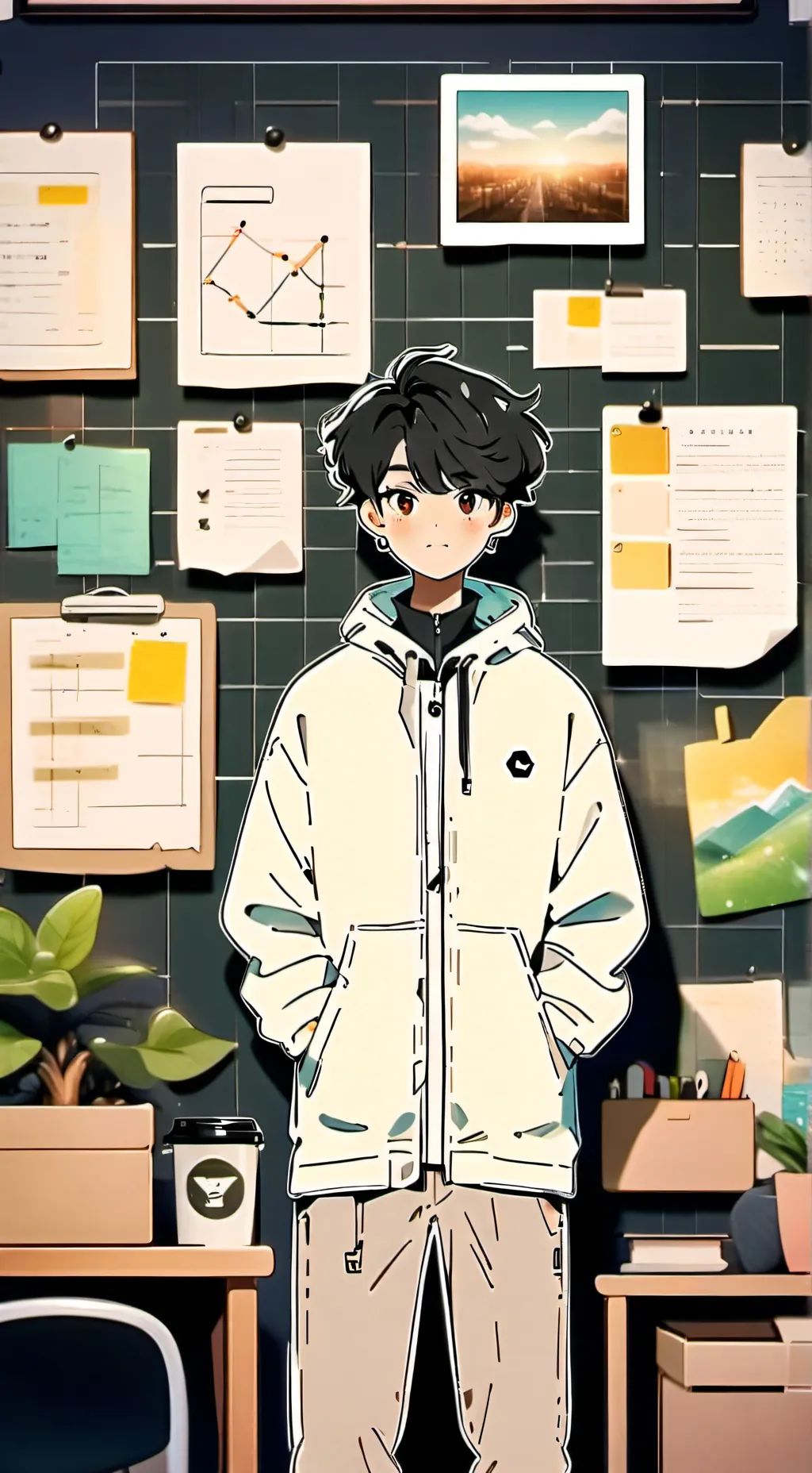 ai character: The Grocery Guru Tycoon background