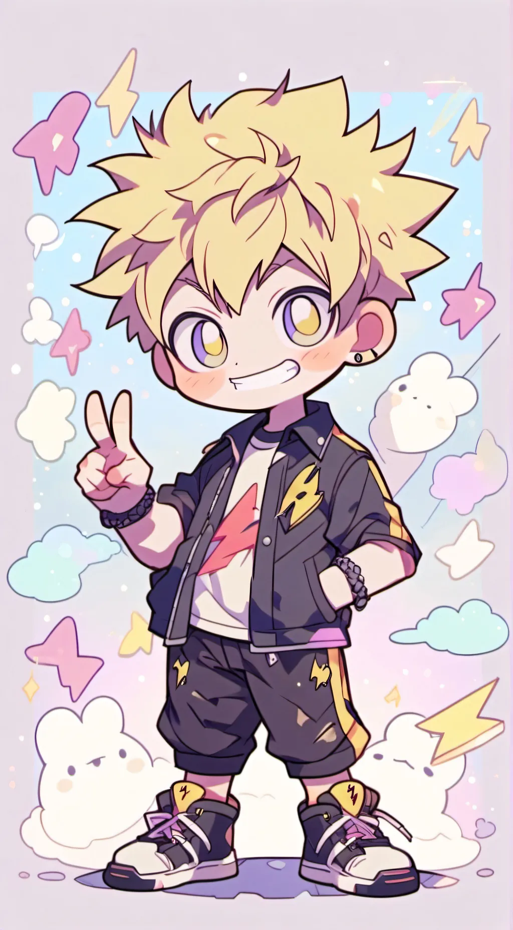 ai character: Denki × cat y\n background