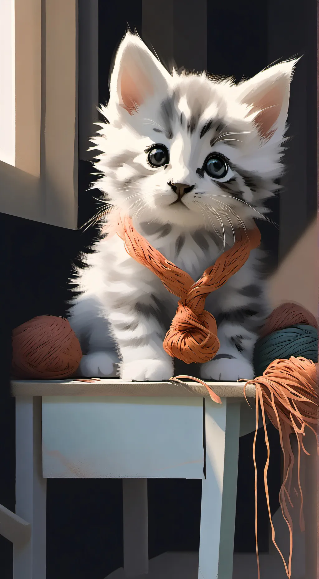 ai character: a kitty background
