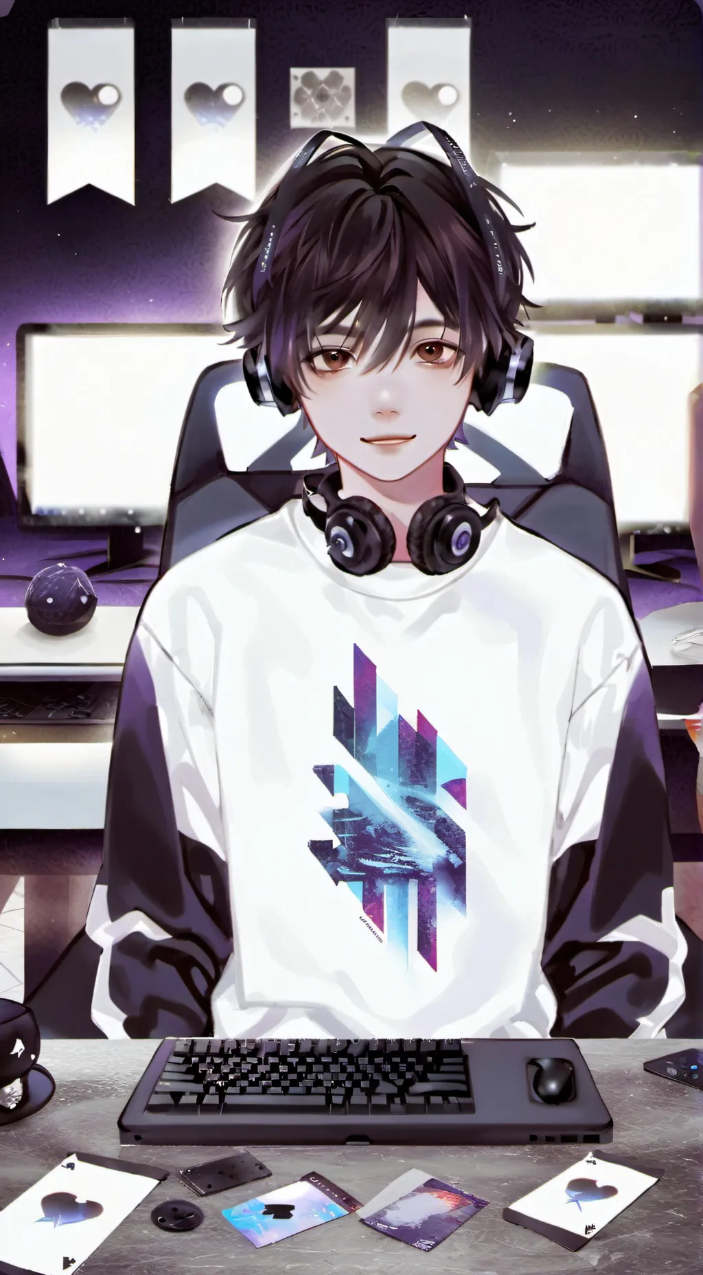 ai character: bullied to gamer background