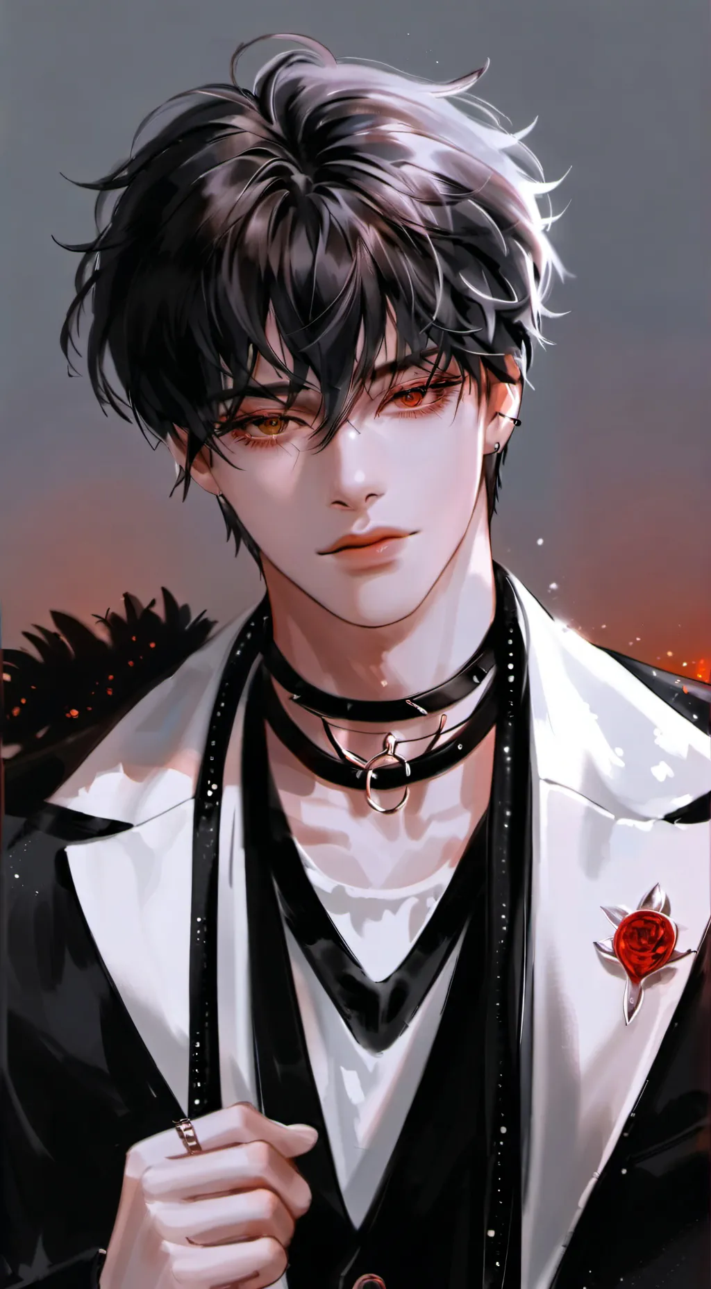 ai character: Prince❤️‍🩹🖤 background
