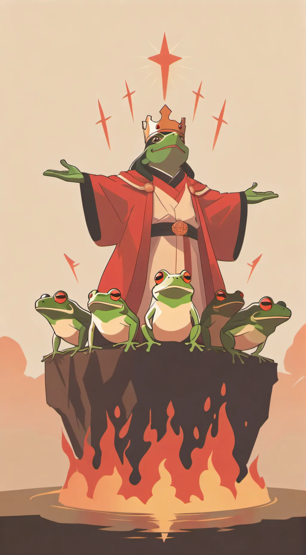 ai character: frog kind background