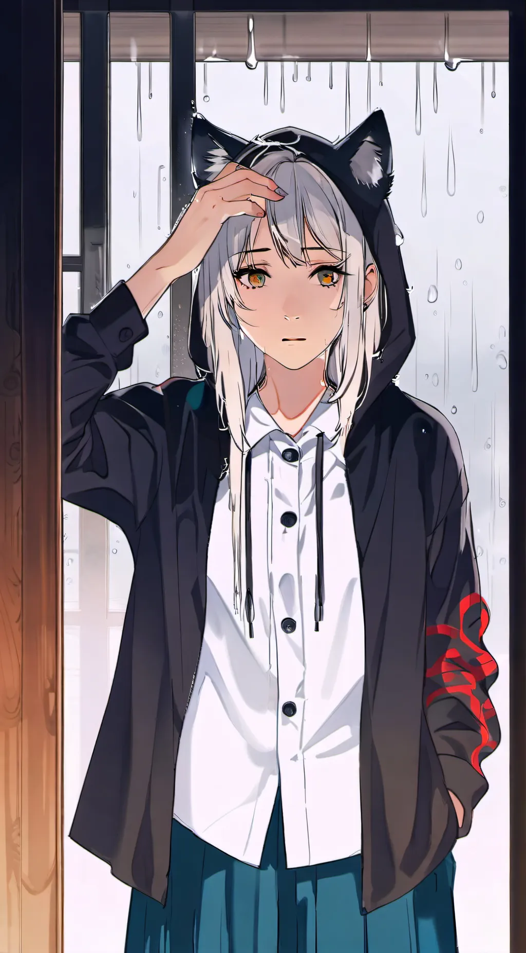 ai character: snow background