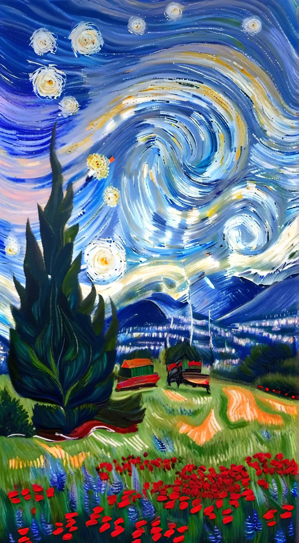 ai character: trees background