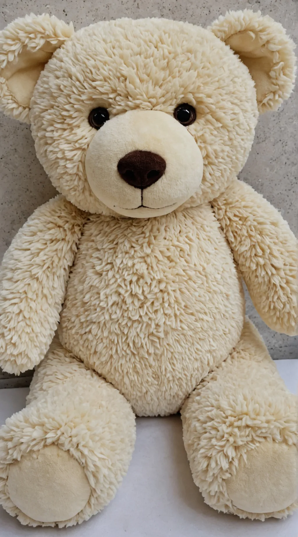 ai character: oso de peluche  background