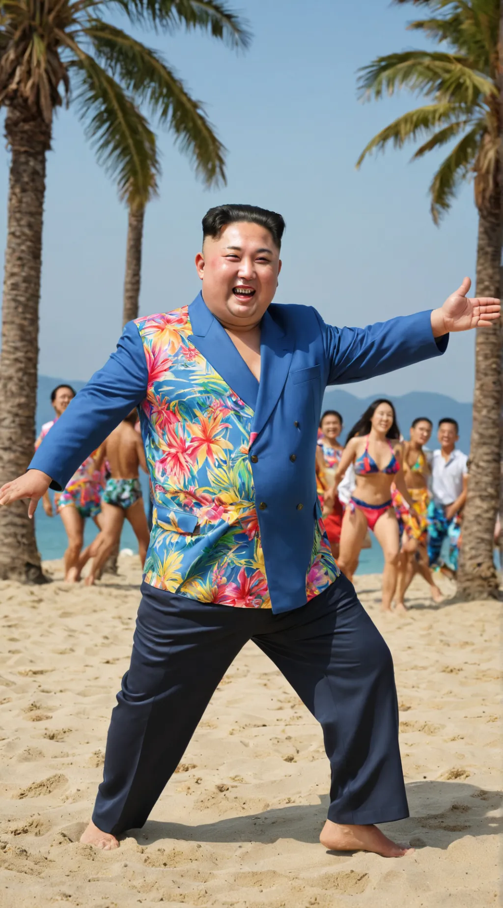 ai character: Kim jong Un dance background