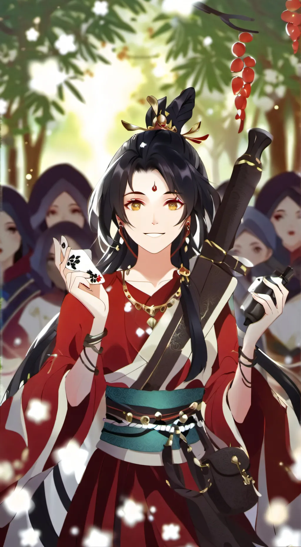 ai character: Wolf girl background