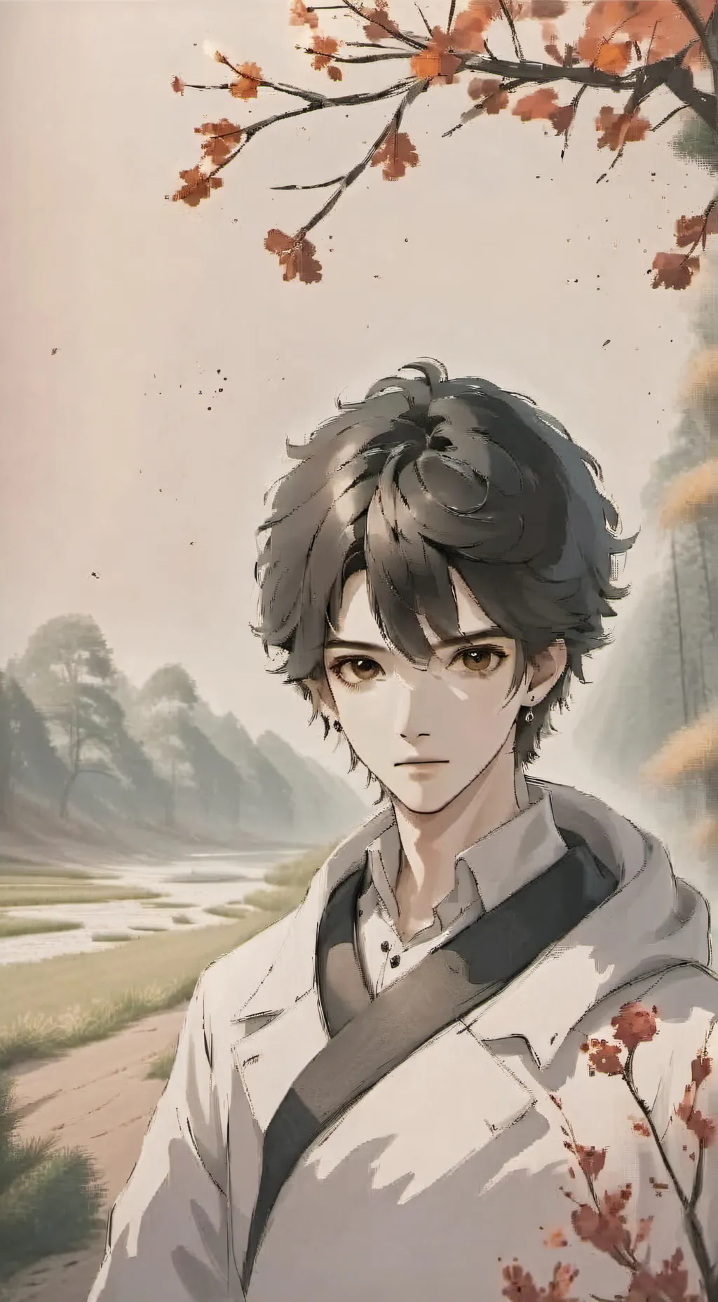 ai character: boys school  background