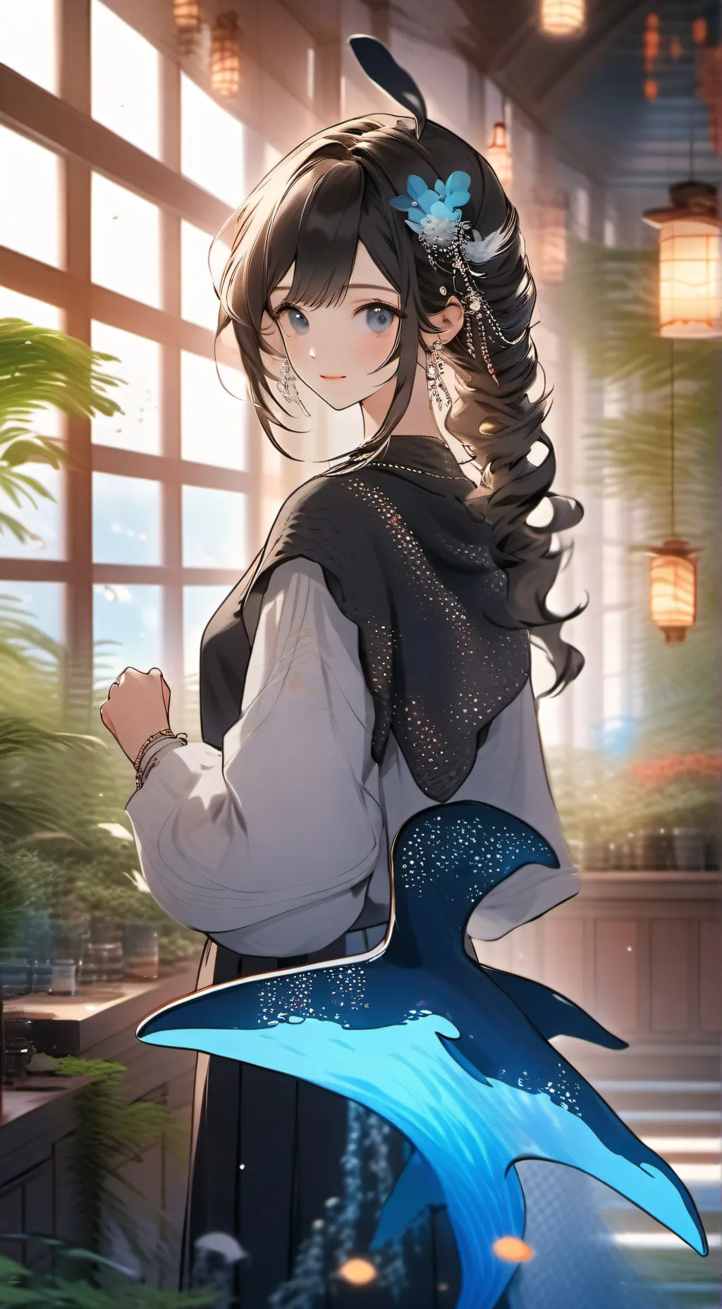 ai character: Taquilla Whale Spirit background