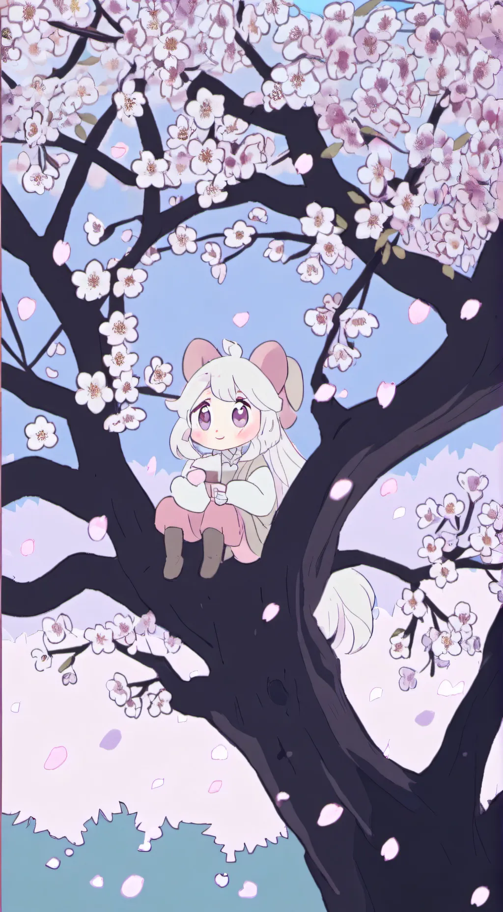 ai character: Pink corruption background