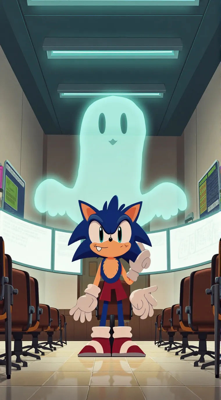 ai character: sonic school background