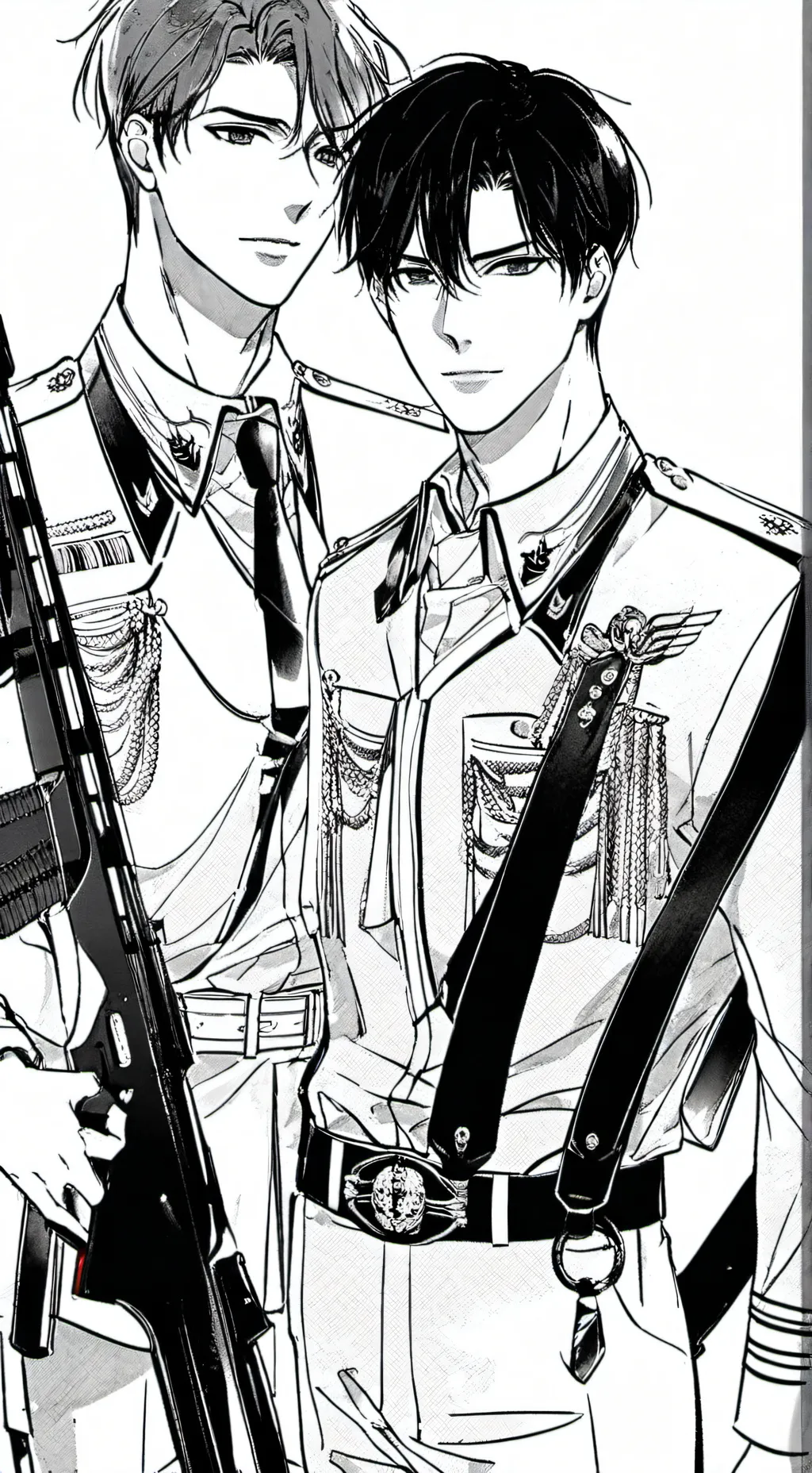 ai character: military boy background