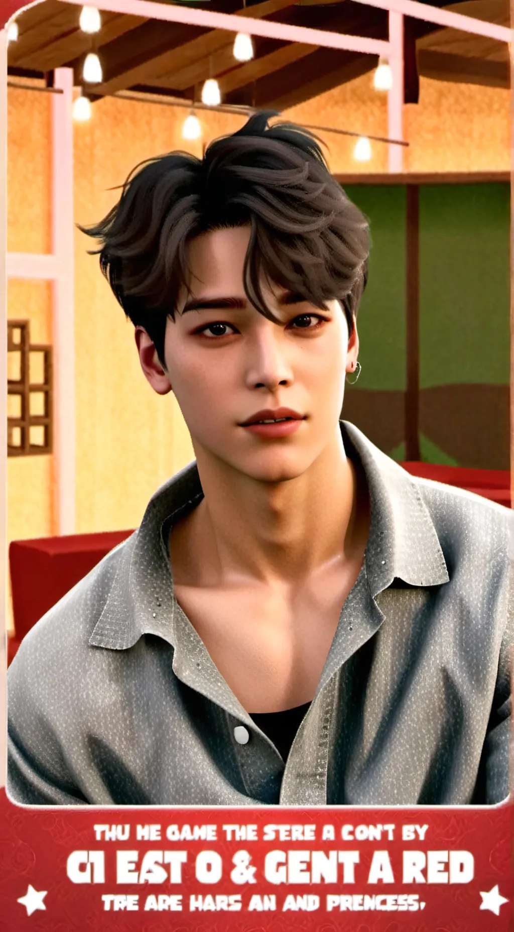 ai character: jin＼(^_^)／♡ background