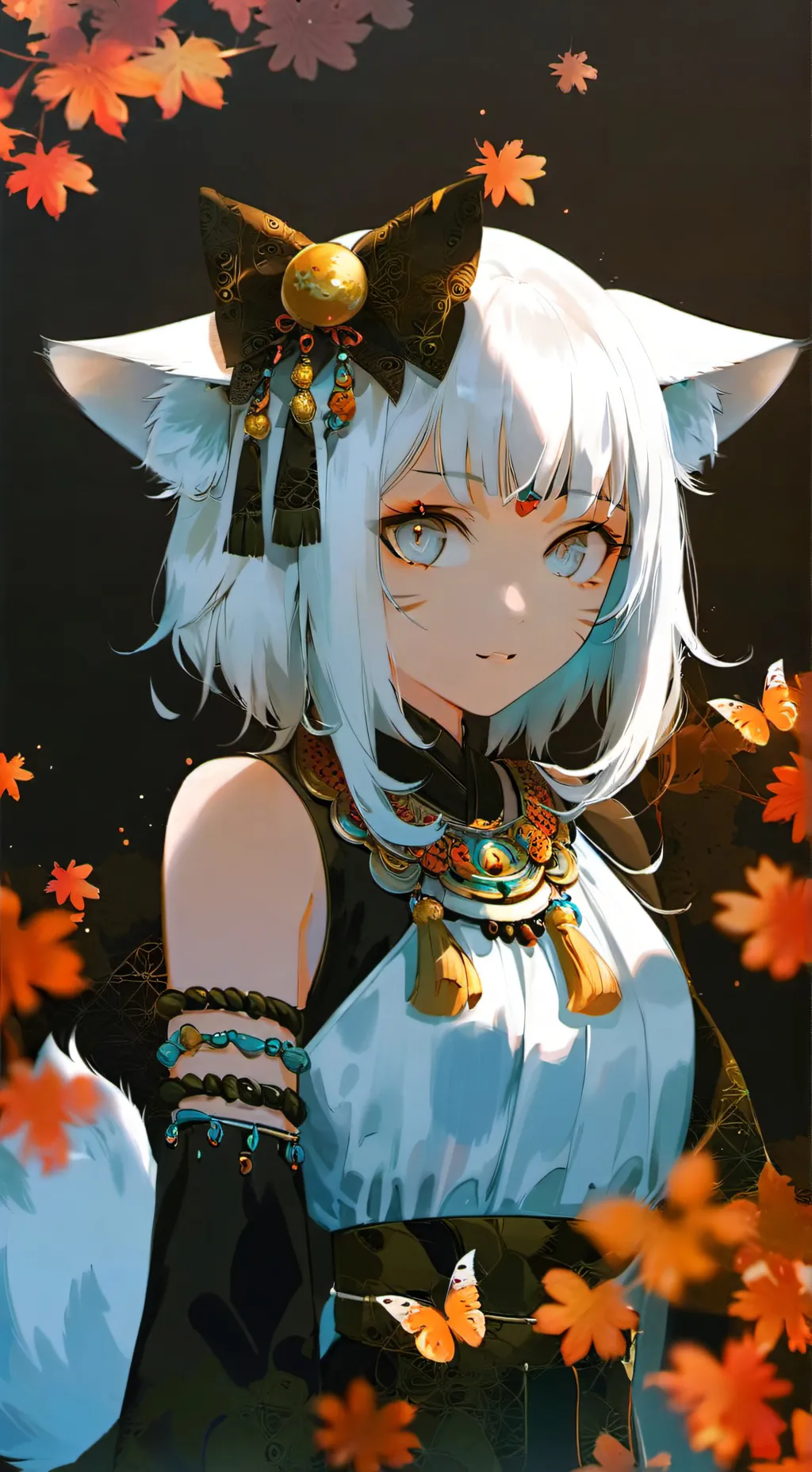ai character: Freckled Cat Spirit background