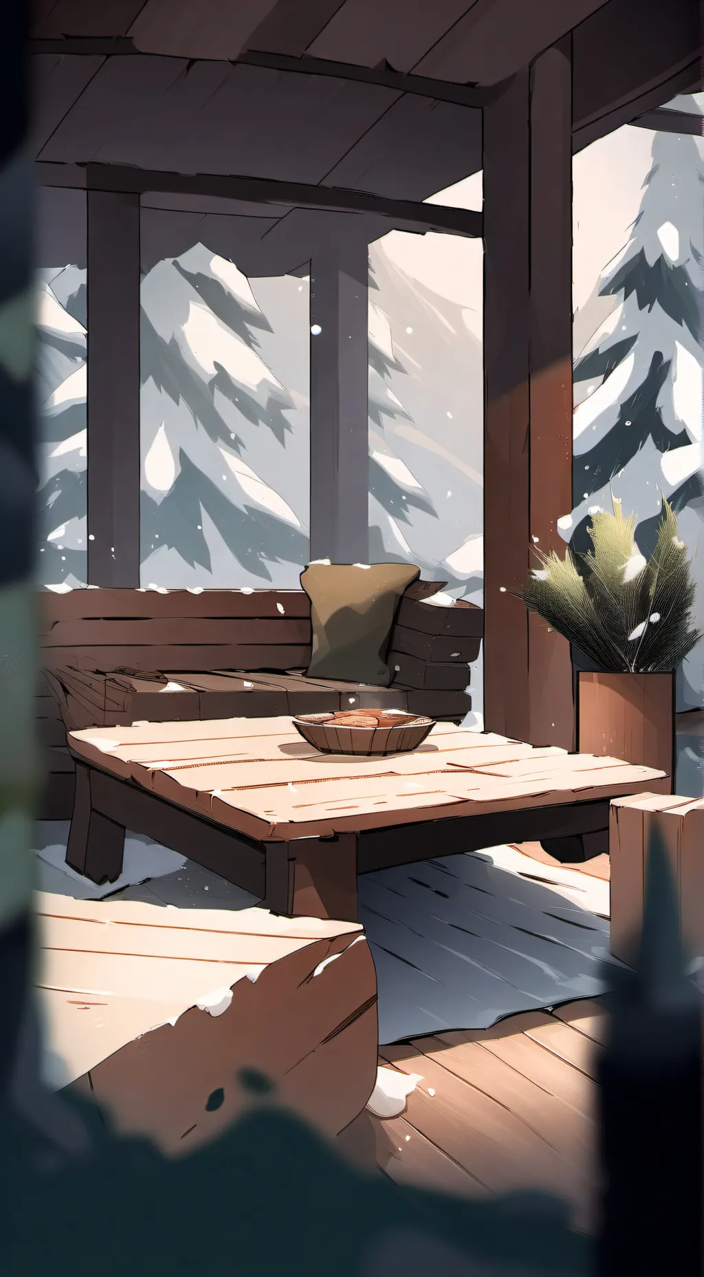 ai character: Camp twilight  background