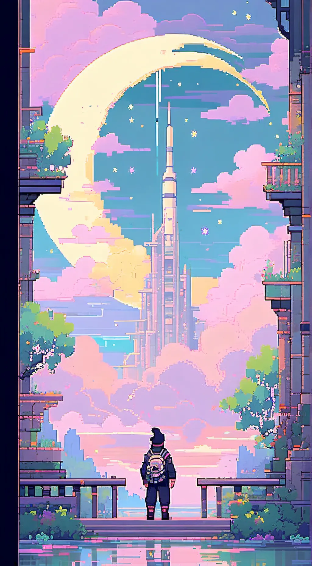 ai character: Dw moon au background