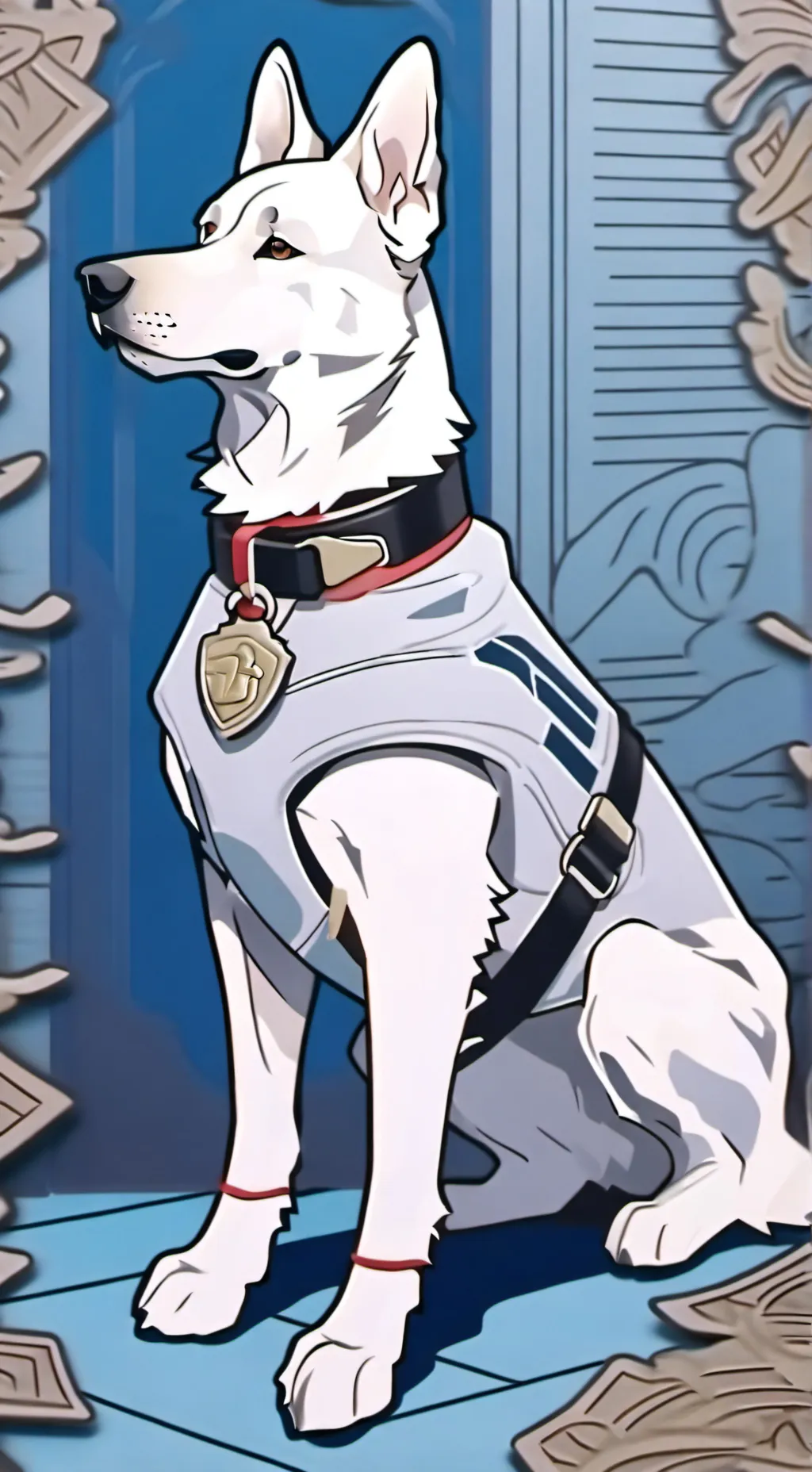 ai character: You support dog! background