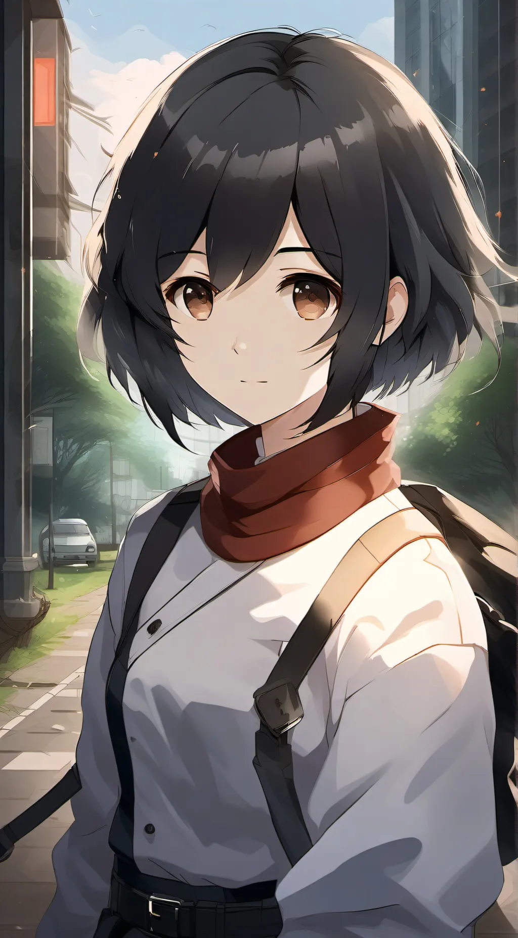 ai character: mikasa akerman background