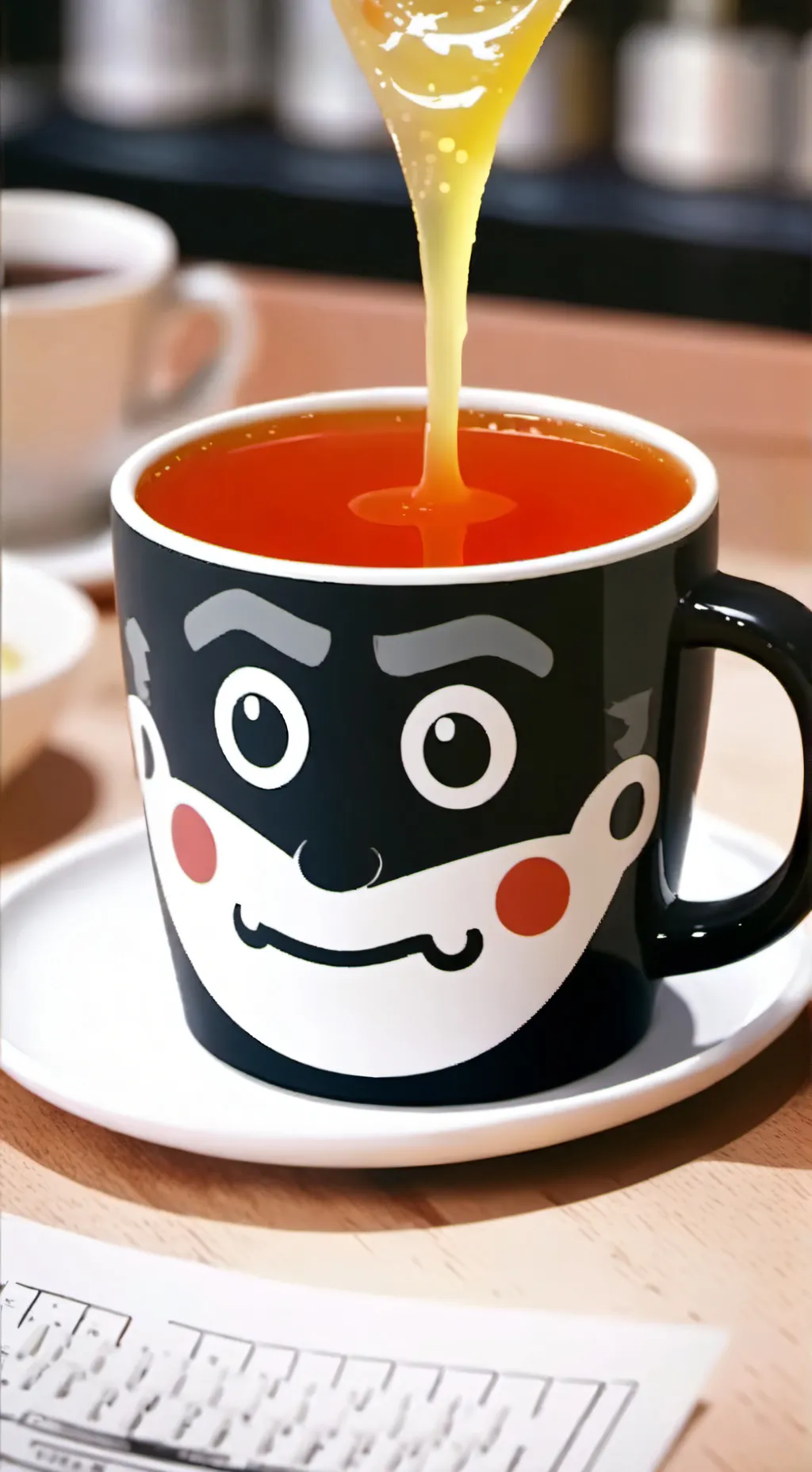 ai character: cup background