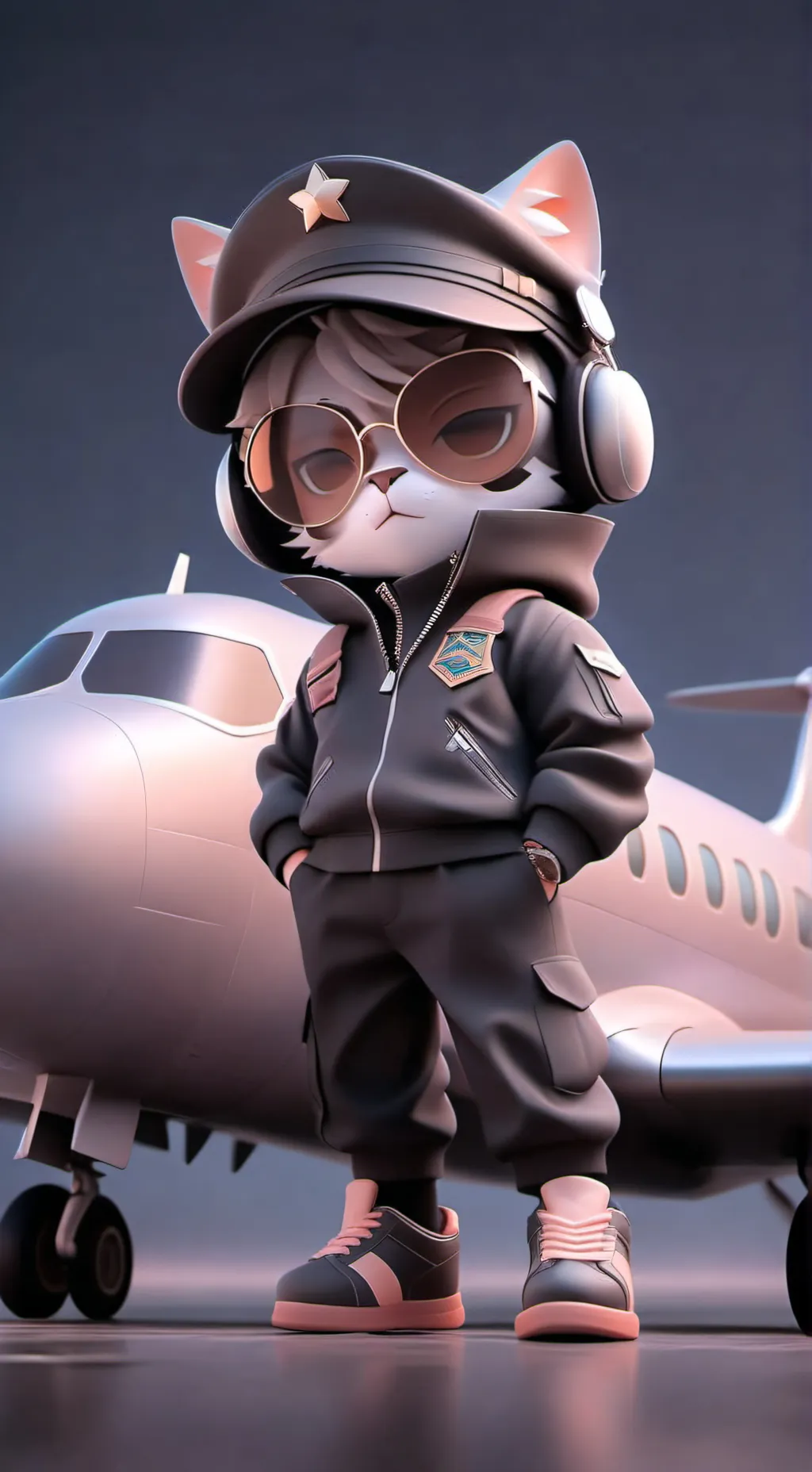 ai character: gato famoso  background