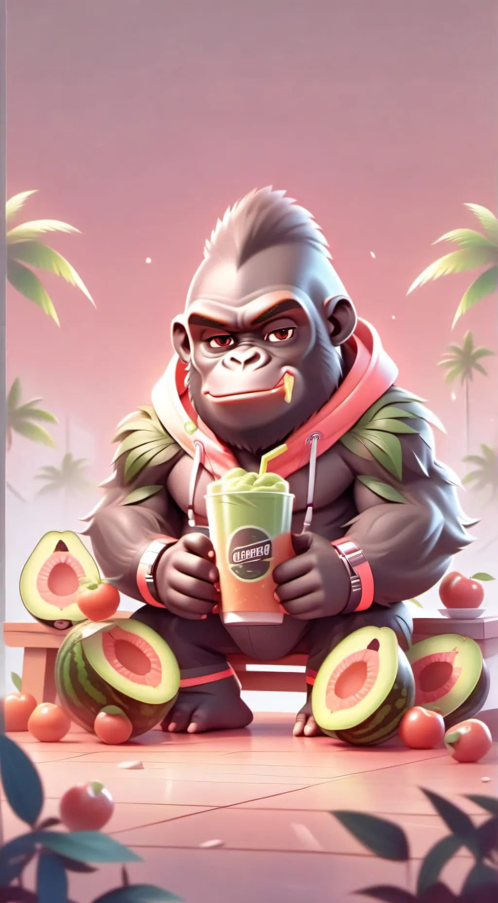 ai character: monkey background