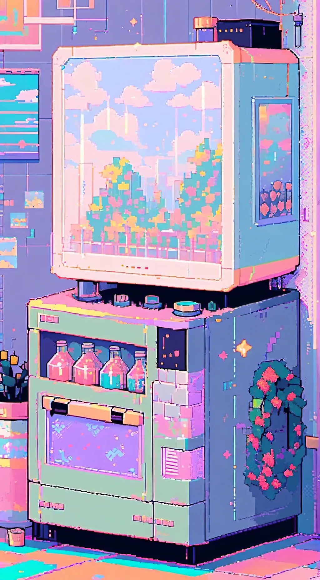 ai character: Dw soda apocalypse background