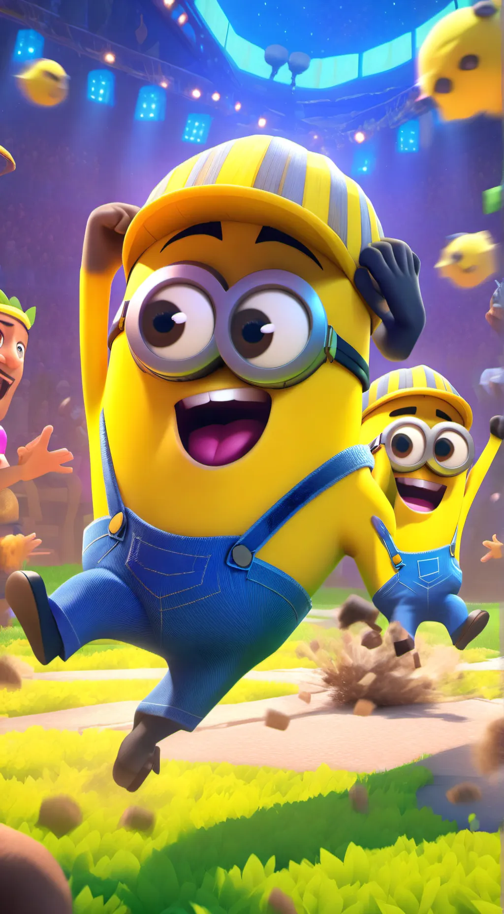 ai character: Minion stay here t background