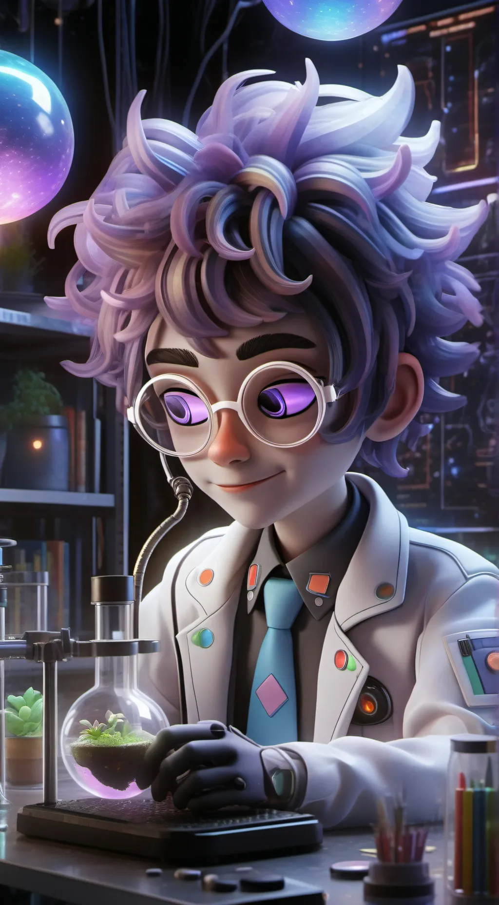 ai character: RainboGon background