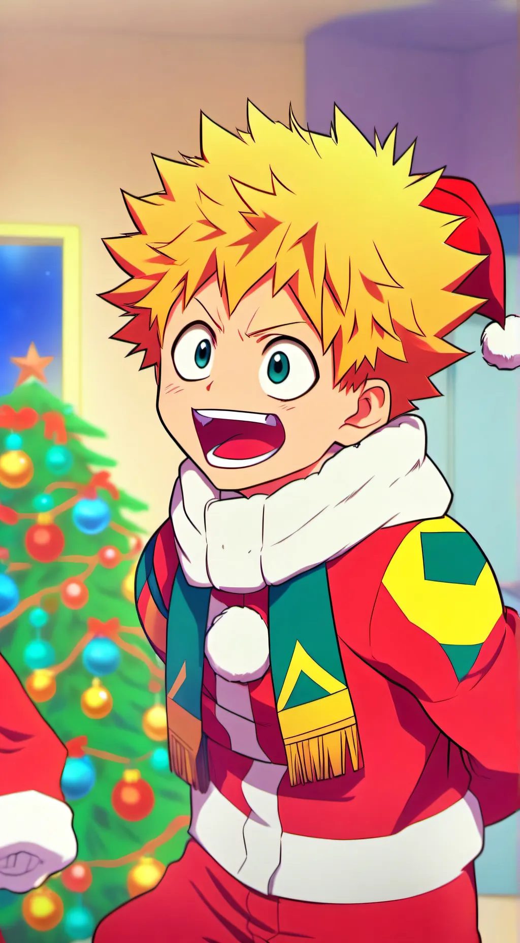 ai character: mha christmas! background