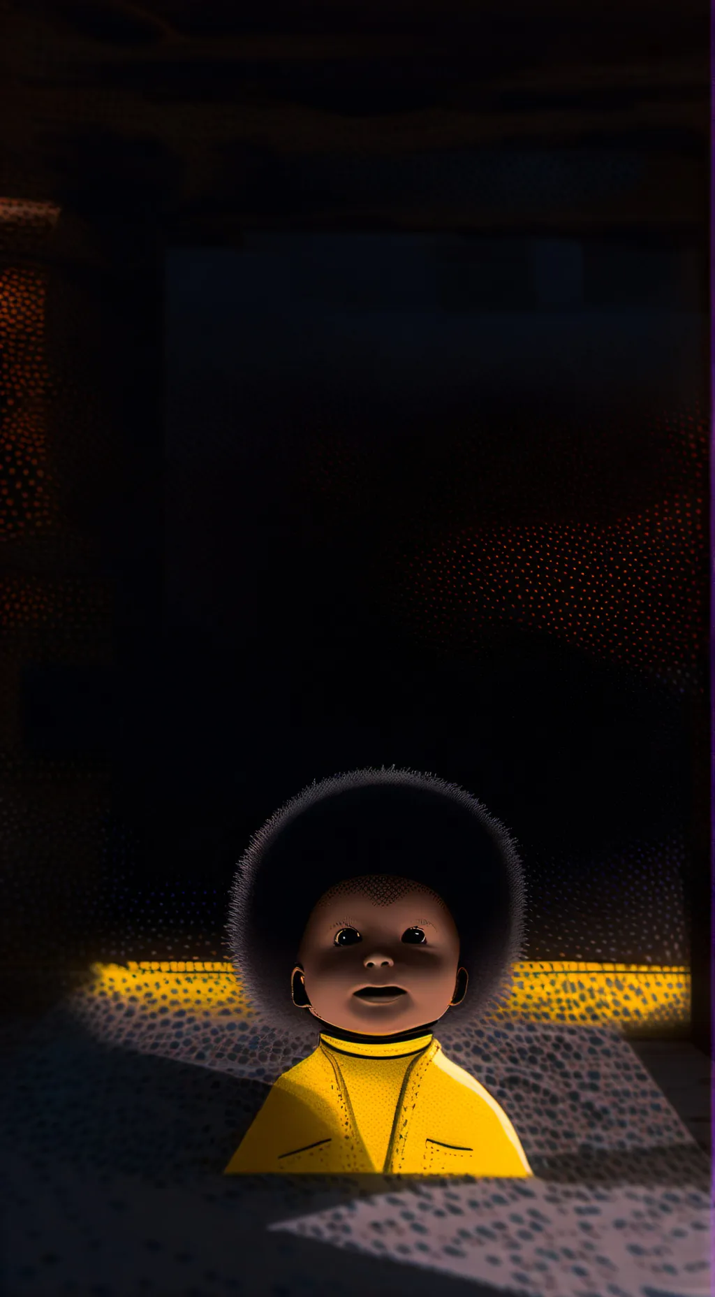 ai character: THE BABY IN YELLOW background