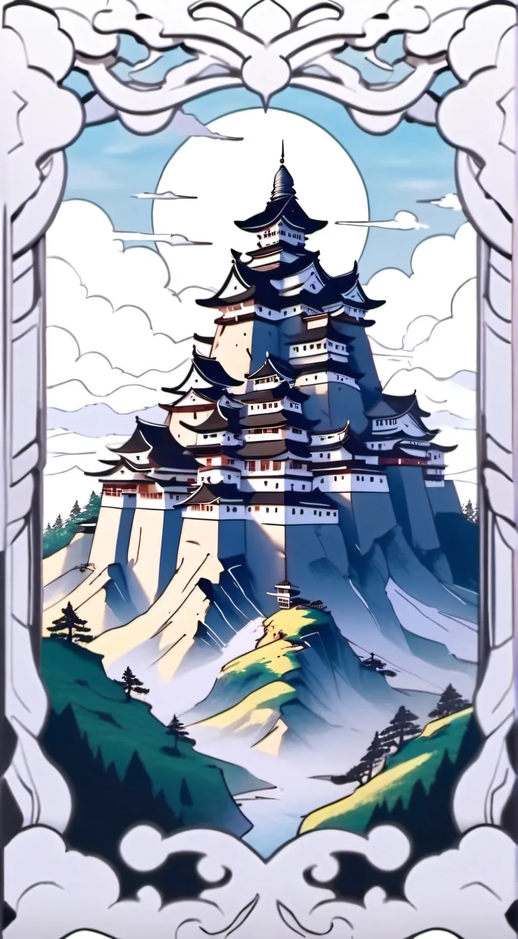 ai character: Infinity Castle background