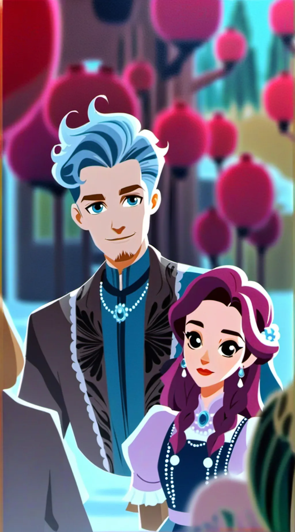 ai character: Descendants  background