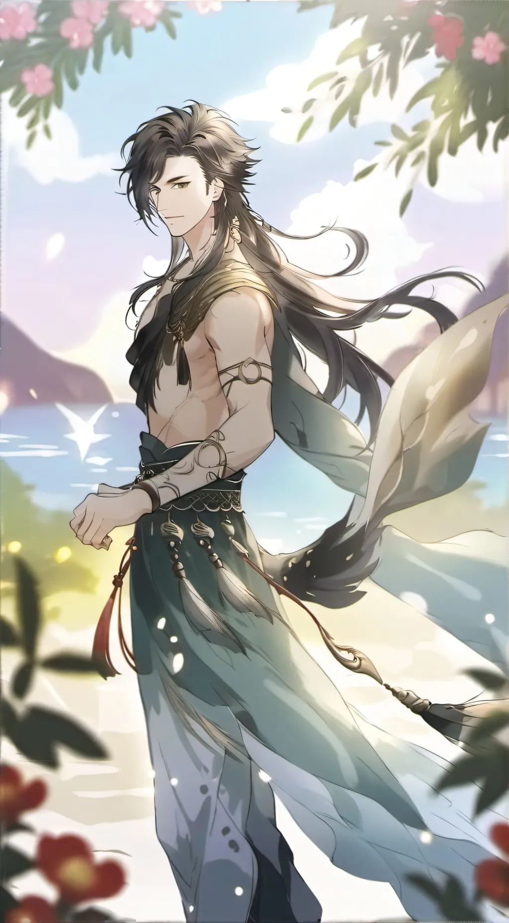 ai character: *—~}? CERULEAN ? background