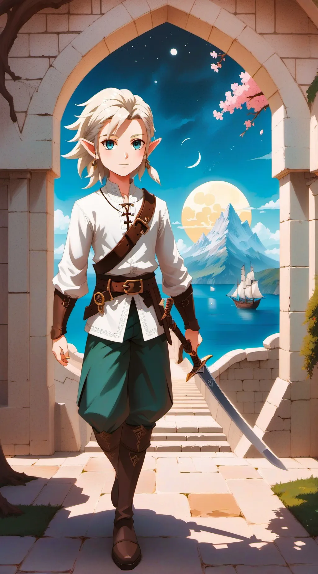 ai character: Dark link vs link background