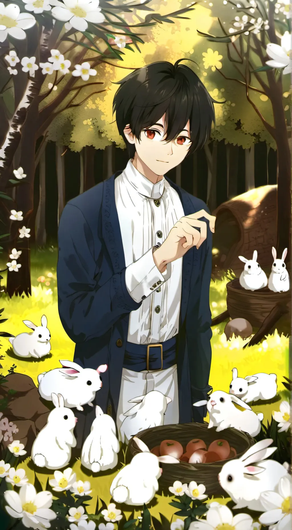 ai character: da rabbit master background