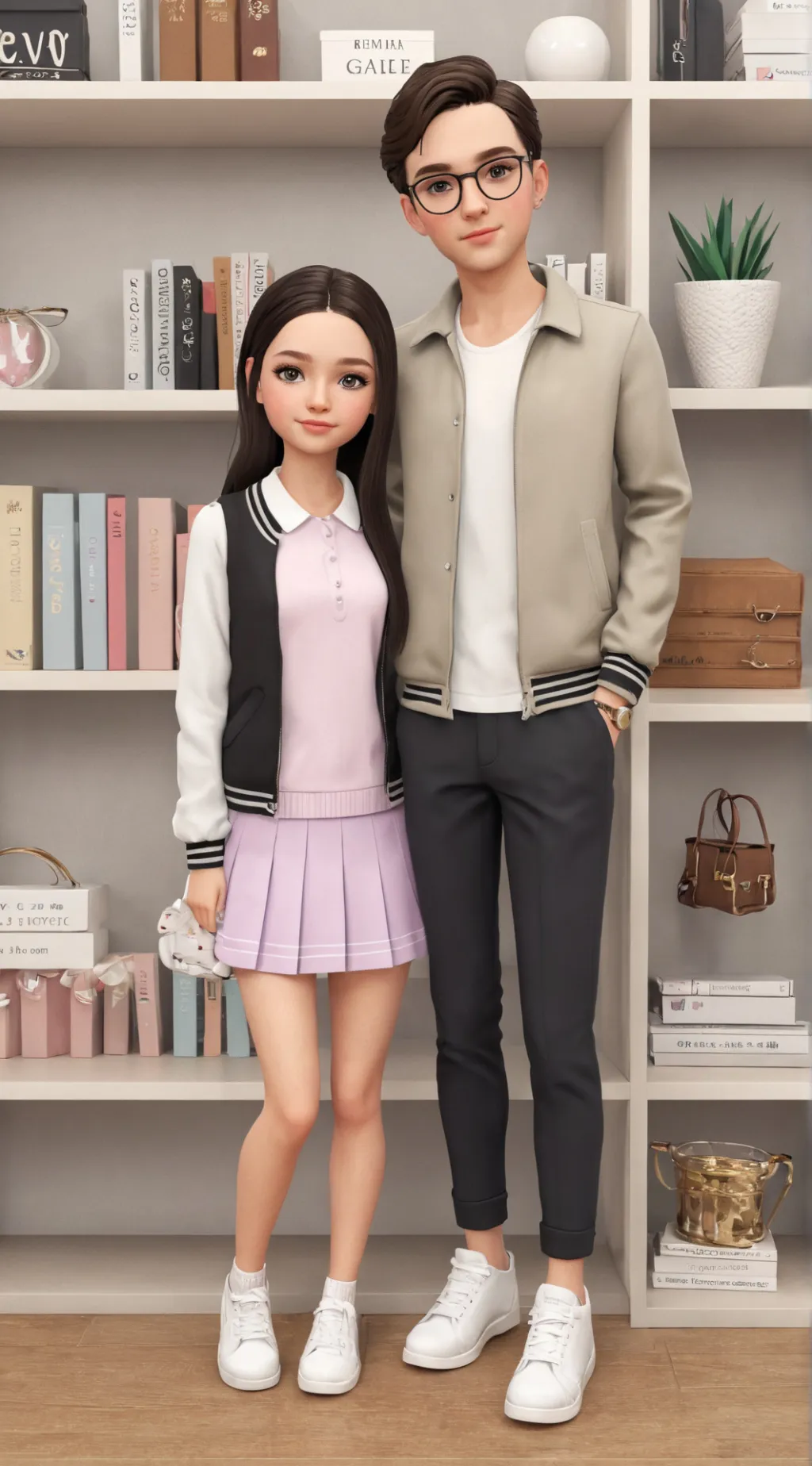 ai character: He only say poop background