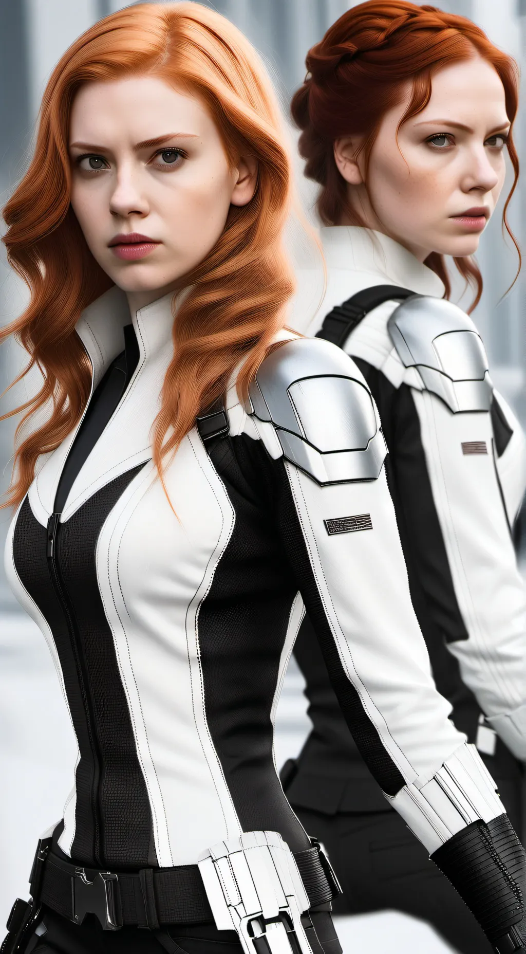 ai character: Yelena & Natasha  background