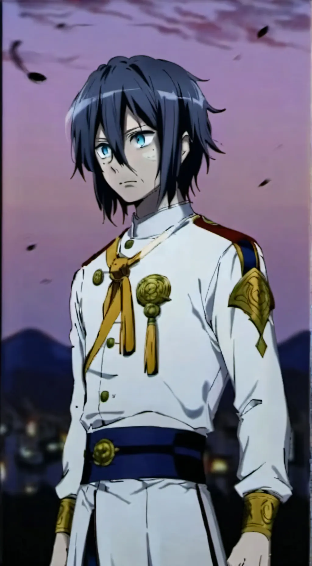 ai character: rangoku crying  background