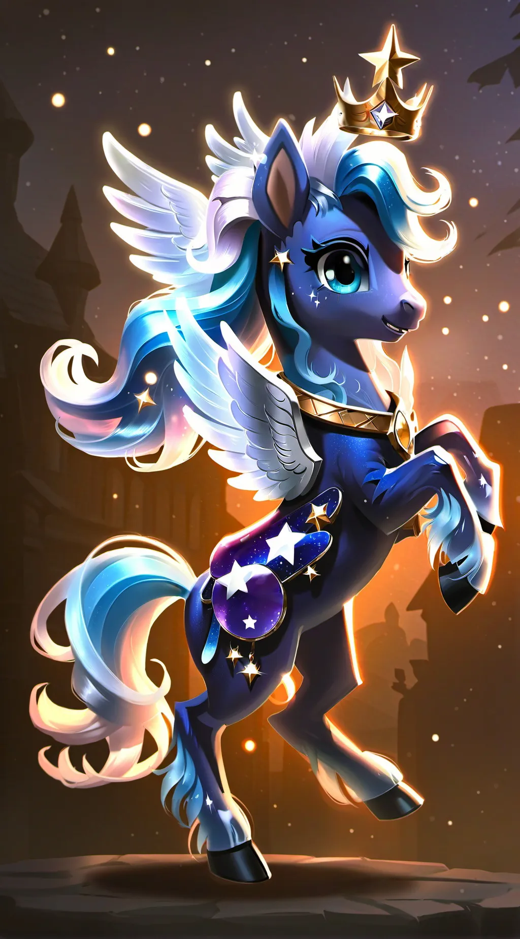 ai character: queen Luna background