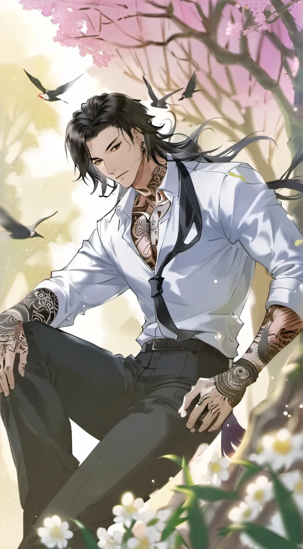 ai character: Riku  background