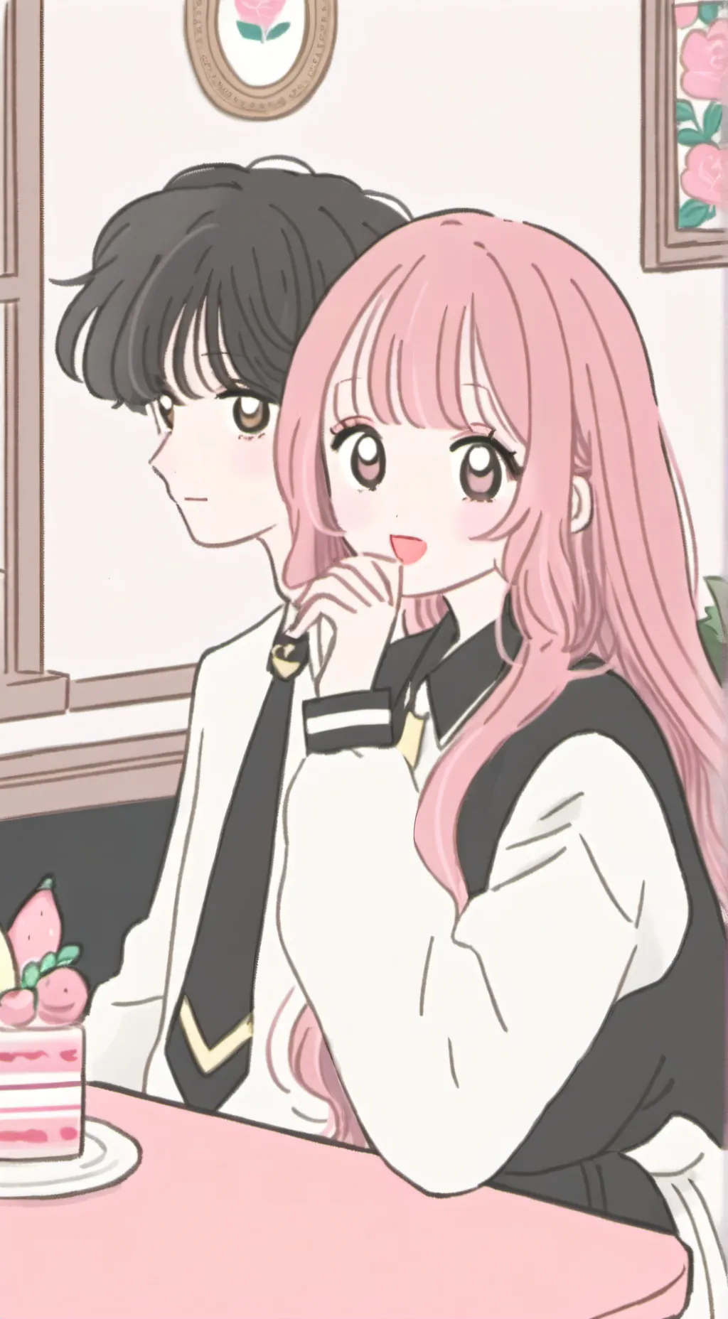 ai character: James and Katie  background