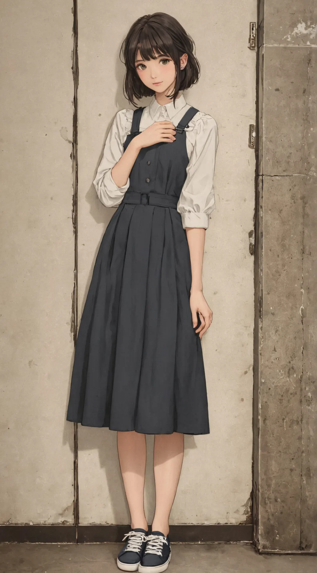 ai character: Violet background