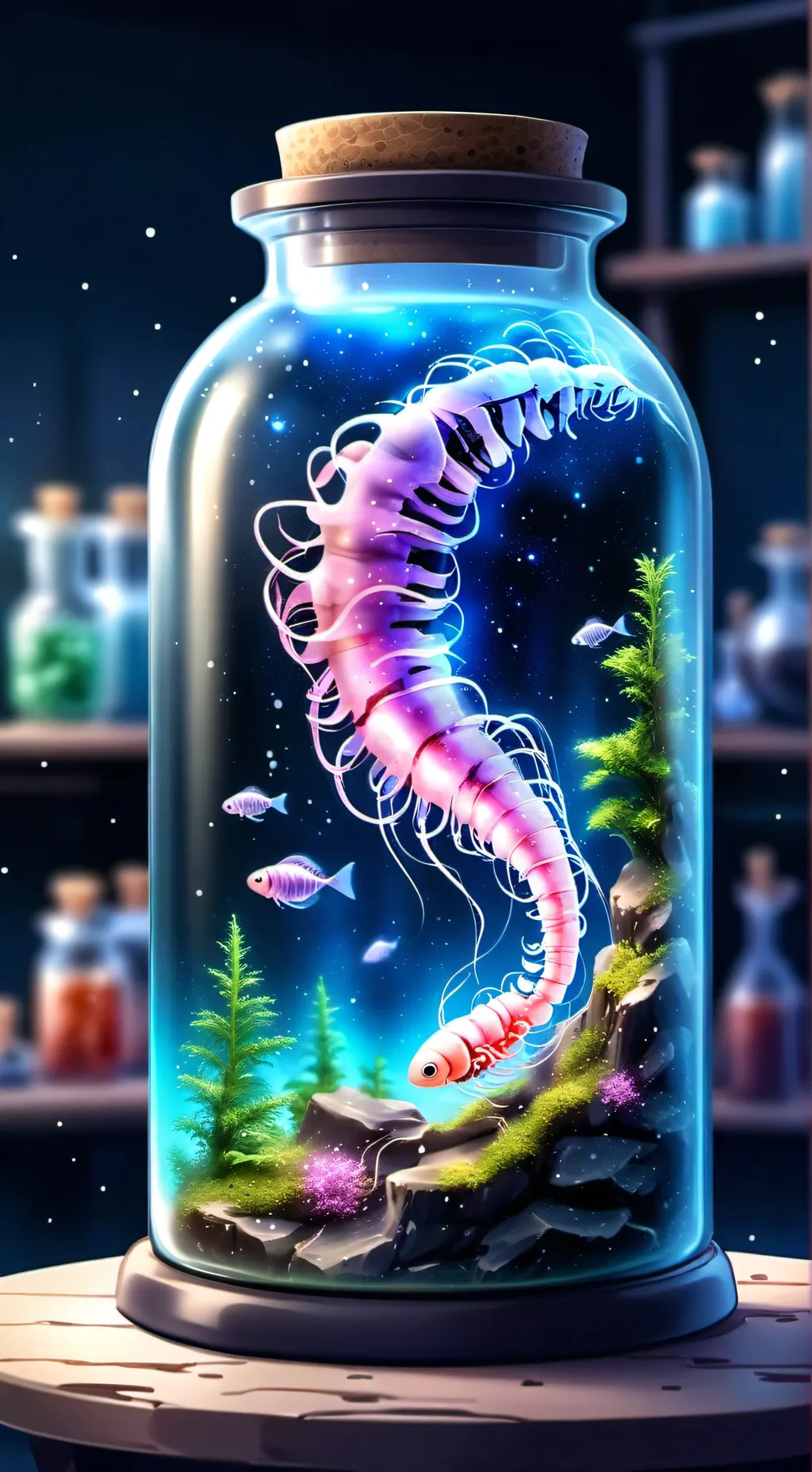 ai character: lab background