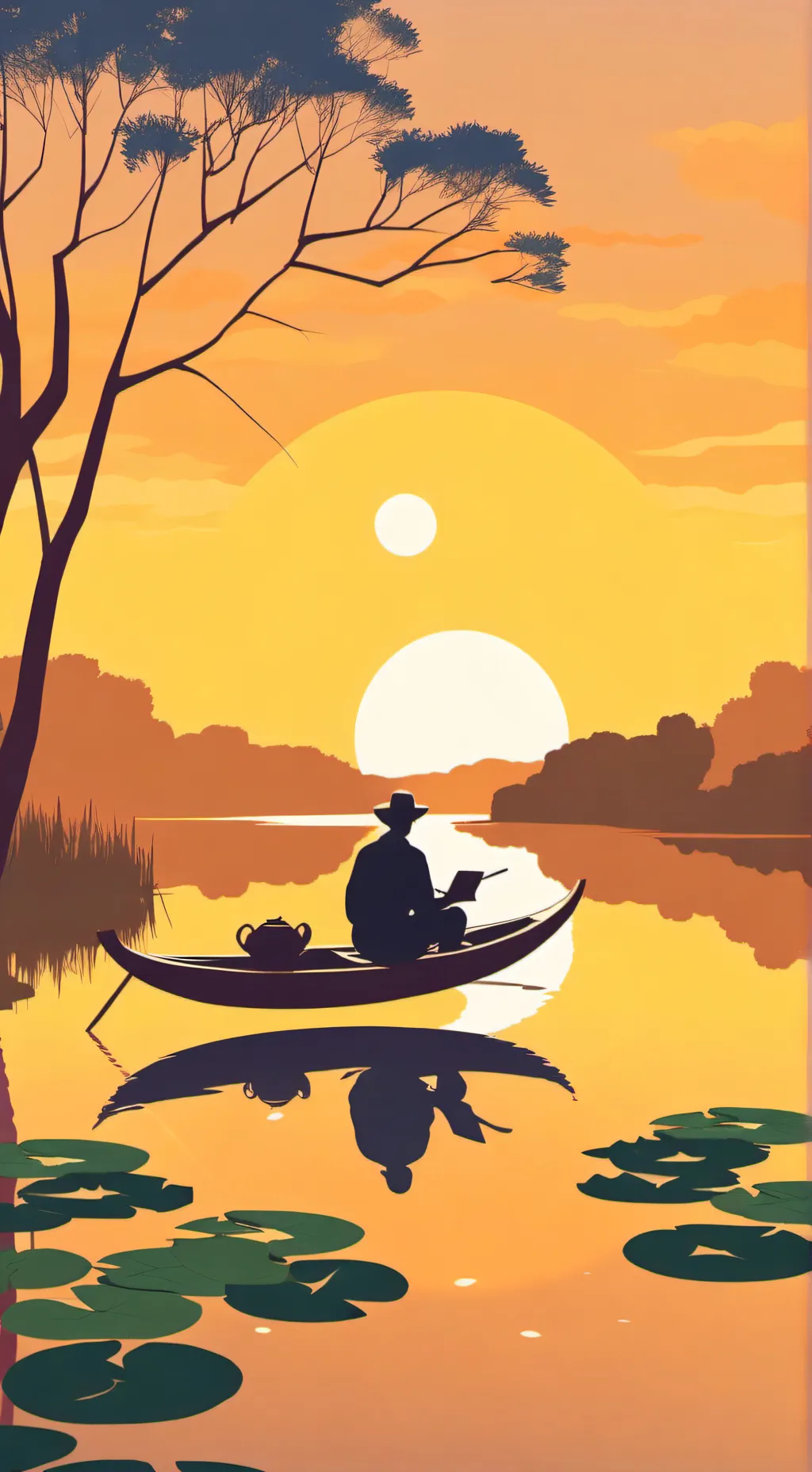 ai character: mha at the lake background