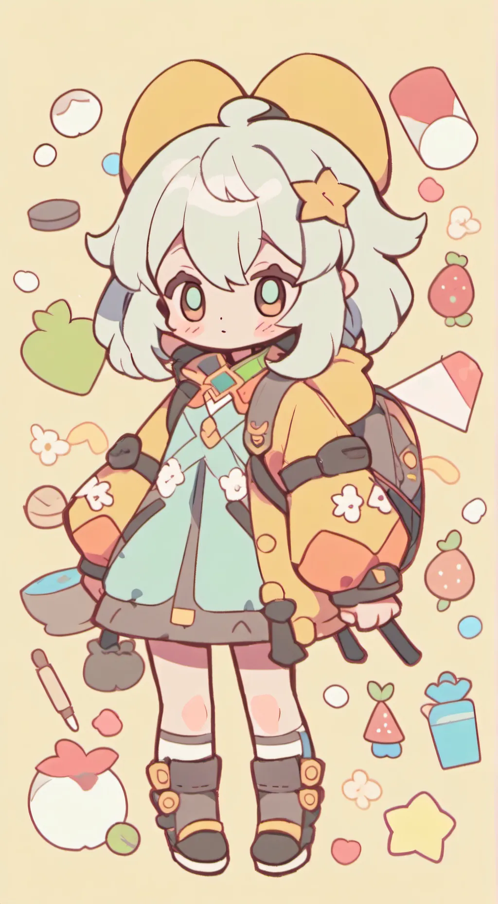 ai character: Fruitcakeeee background