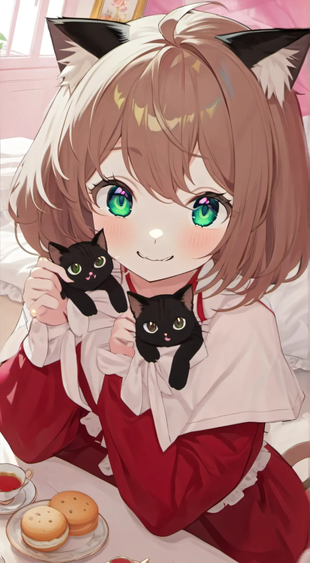 ai character: Luna Cat Furry background