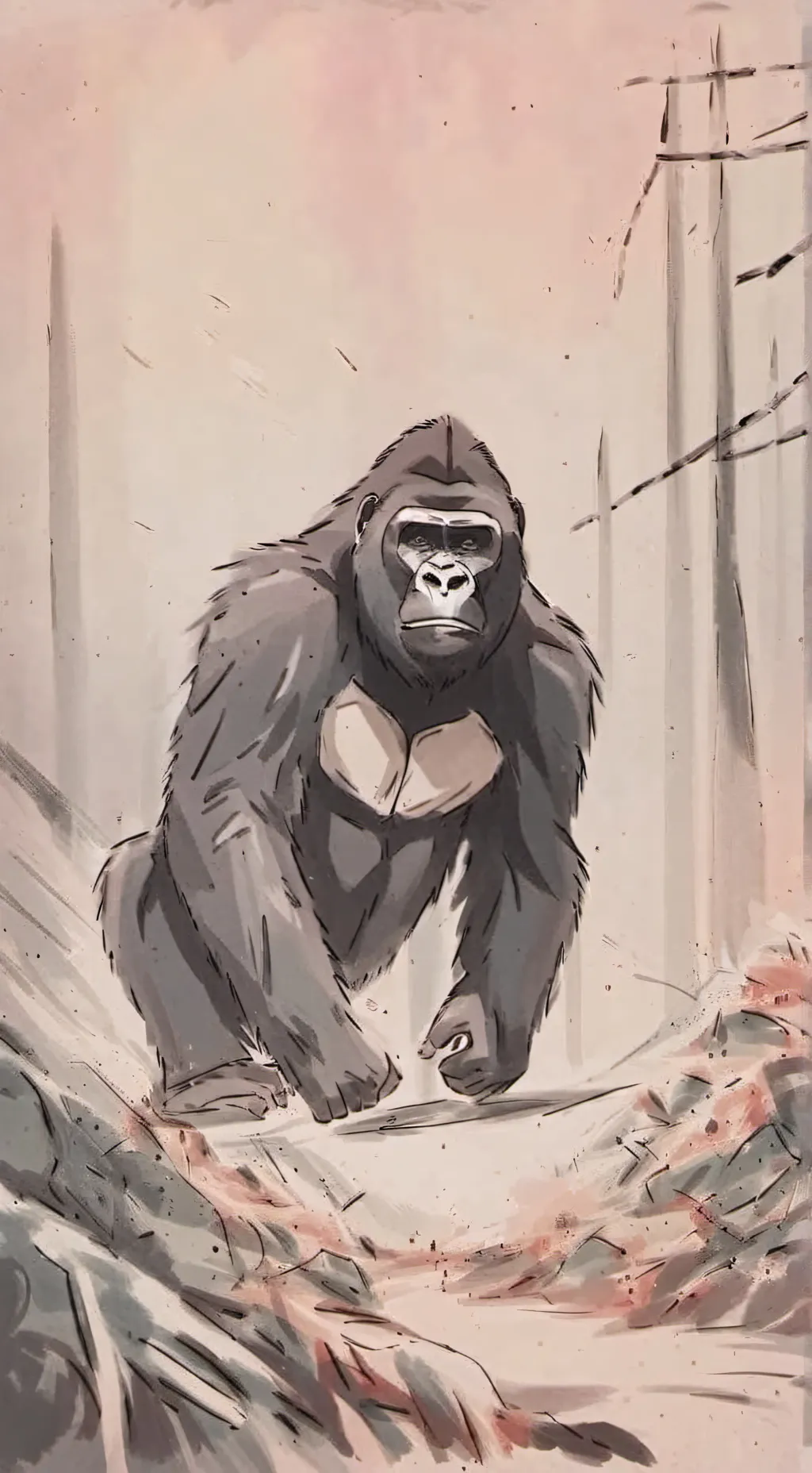 ai character: Gorilla Royale background