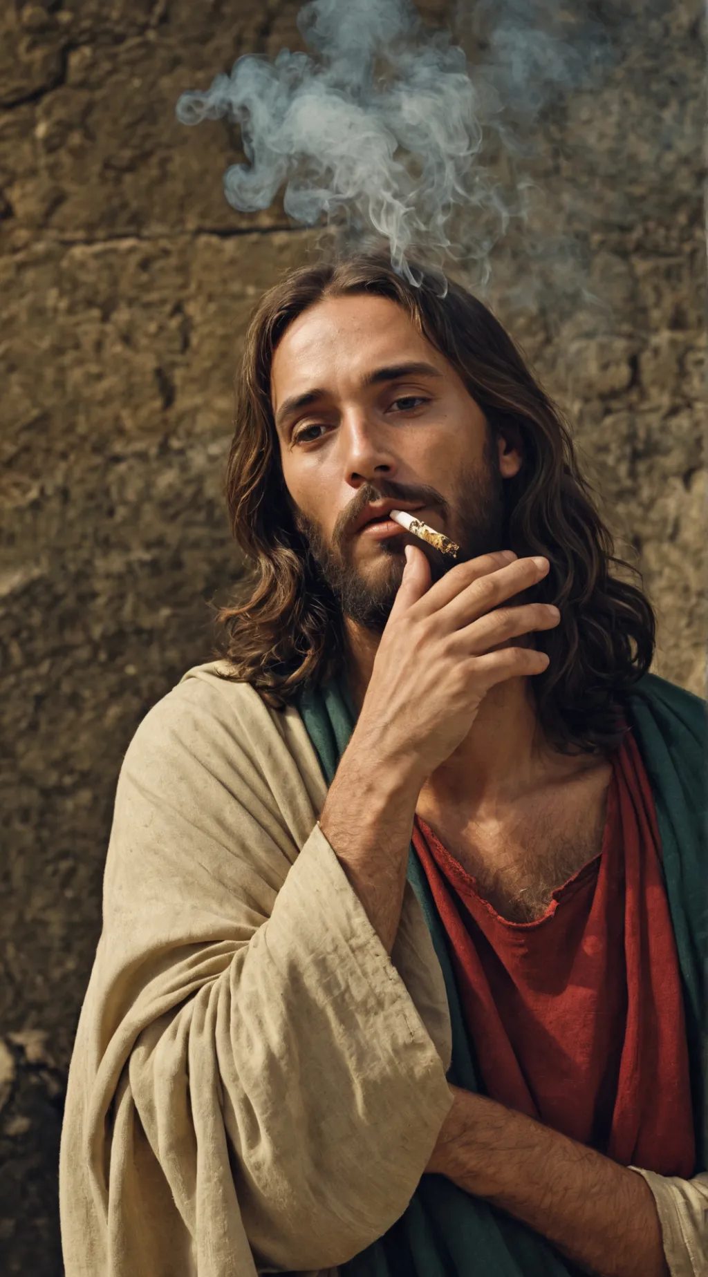 ai character: Jesus Snoop background